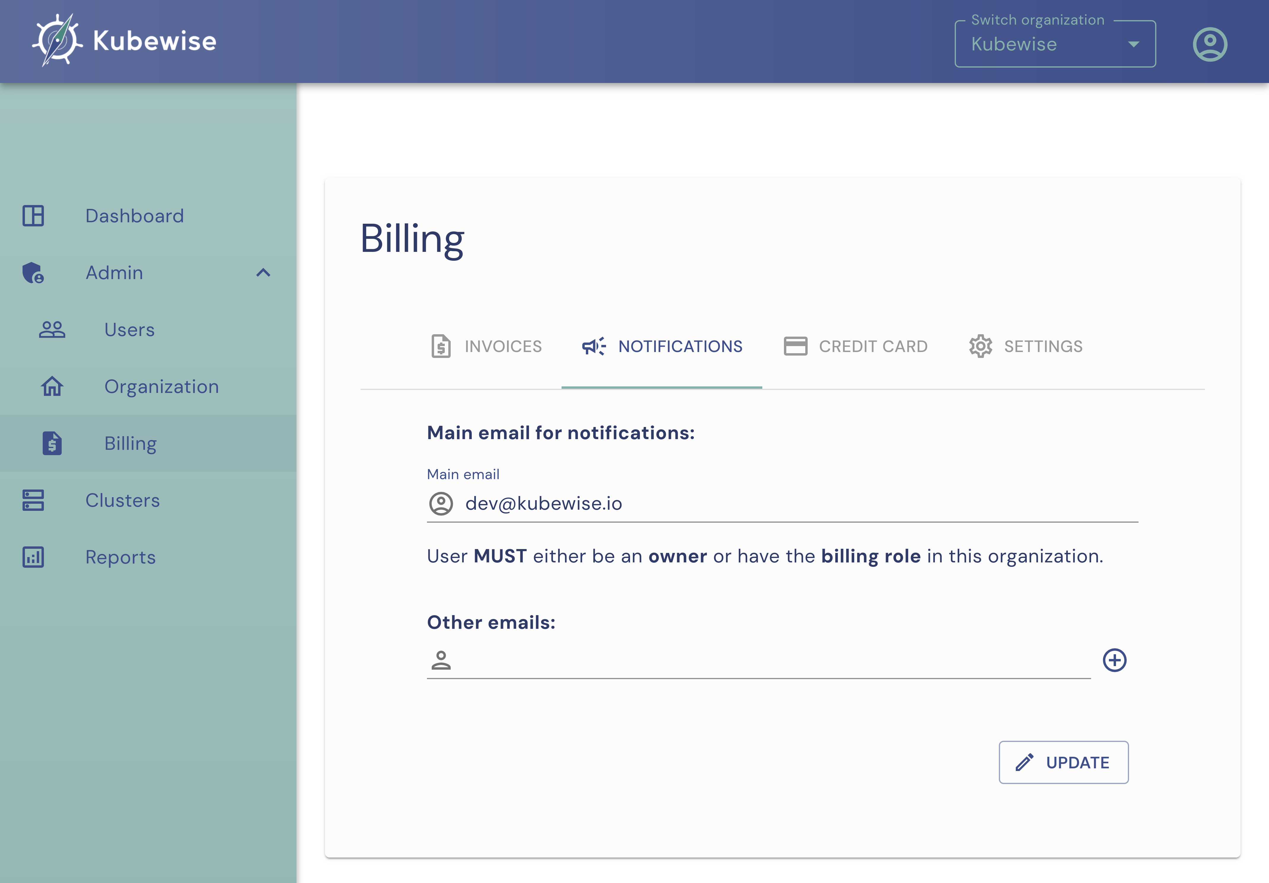 Billing Notifications