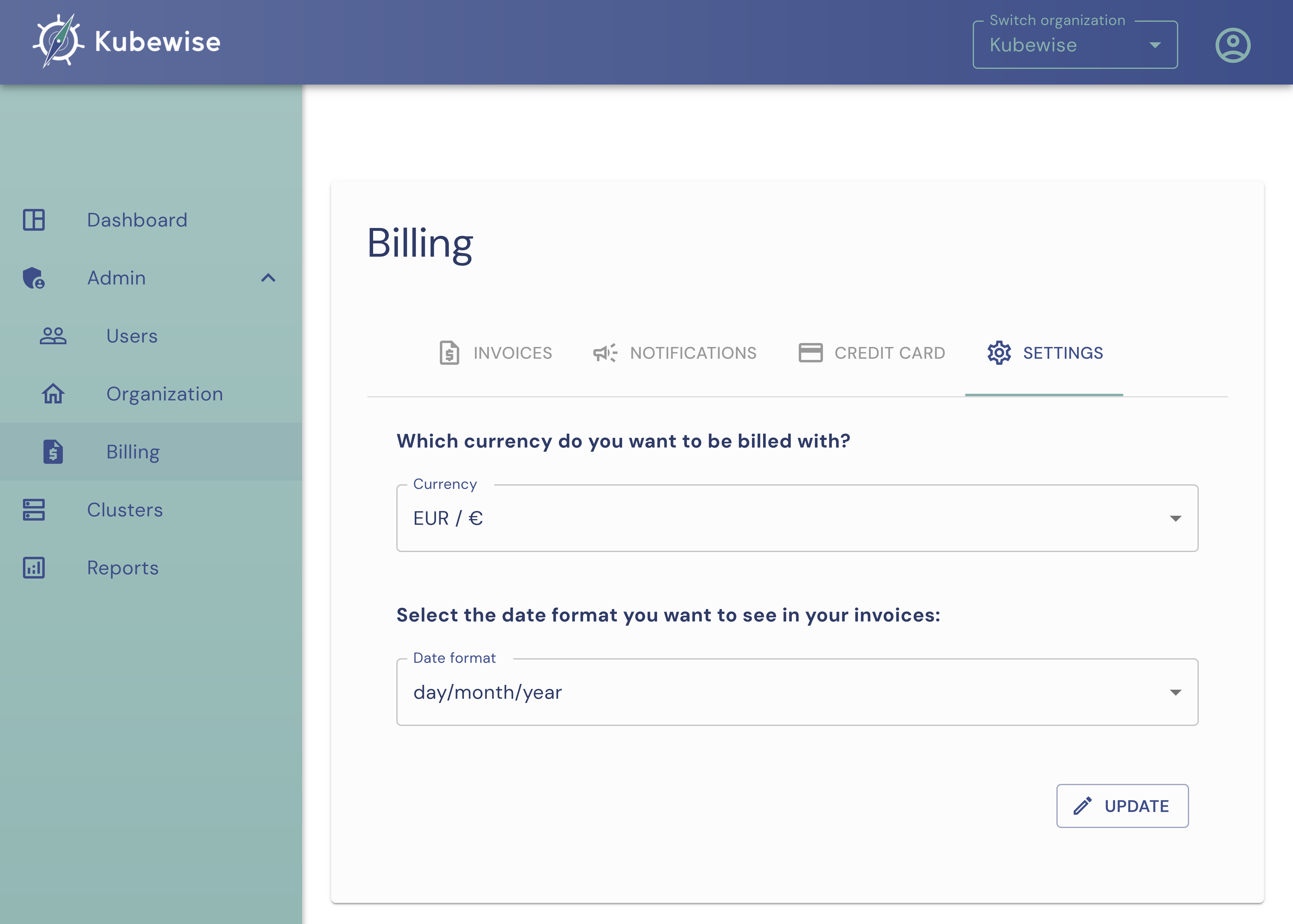 Billing Settings